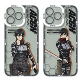 Attack on Titan Survey Corps Levi and Mikasa Phone Case - Animehouse
